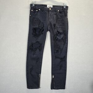 One Teaspoon Trashed Free Birds Jeans Women's Denim Distressed Sz 25( 31 X 26.5)